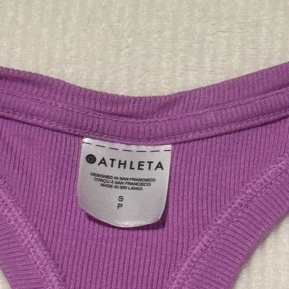 Athleta With Ease Rib Tank - color Orchid - Size Small - Picture 2 of 7